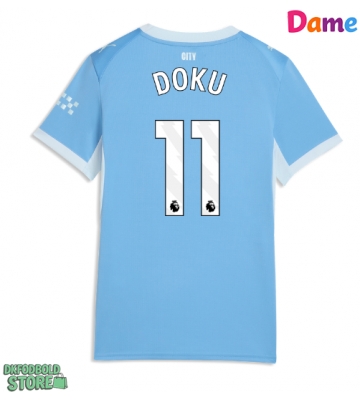Manchester City Jeremy Doku #11 Replika Hjemmebanetrøje Dame 2026-27 Kortærmet